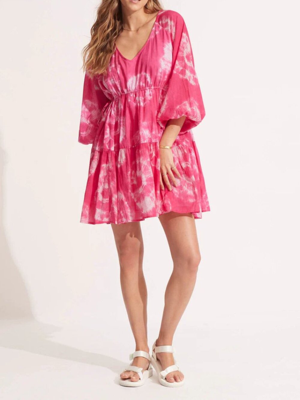 Seafolly Tie Dye Tier Mini Dress NWT